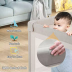 Fodoss Parc Bébé avec Tapis 150 x 180 cm, Parc Bébé et Tout-Petits, Centre d'Activités Intérieur et Extérieur, Barrière de Sécurité Bébé