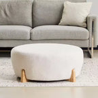 Pouf rond moderne en bouclé Poppy Christopher Knight Home