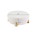 Pouf rond moderne en bouclé Poppy Christopher Knight Home