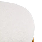Pouf rond moderne en bouclé Poppy Christopher Knight Home