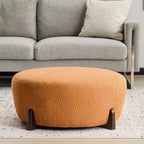 Pouf rond moderne en bouclé Poppy Christopher Knight Home