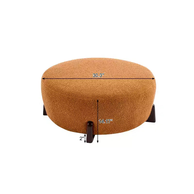 Pouf rond moderne en bouclé Poppy Christopher Knight Home