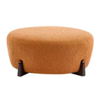 Pouf rond moderne en bouclé Poppy Christopher Knight Home