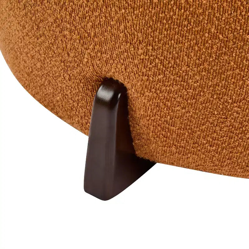 Pouf rond moderne en bouclé Poppy Christopher Knight Home