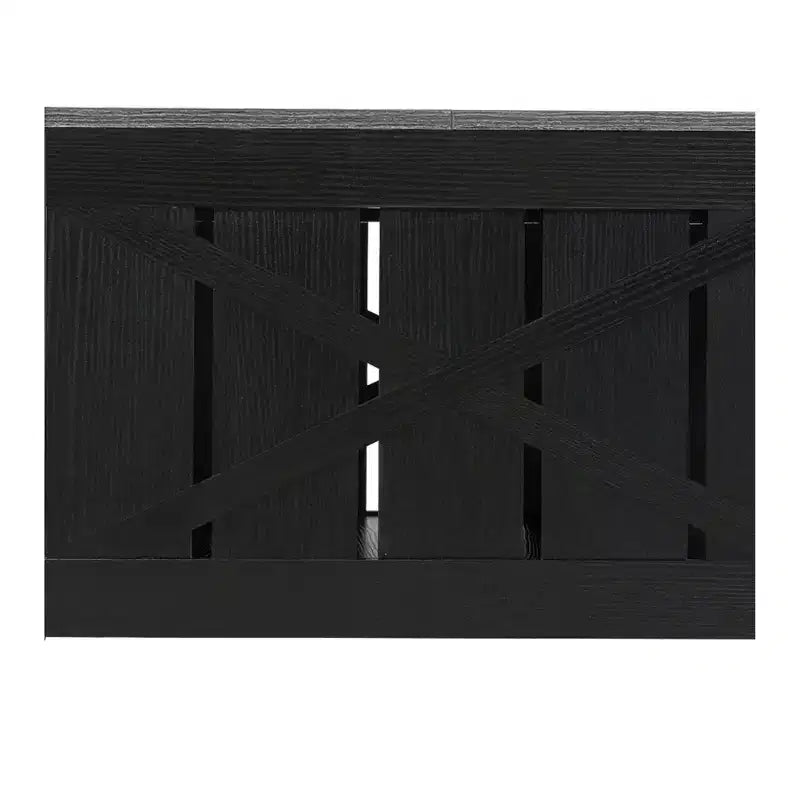 Table basse avec rangement Table basse de ferme Table basse en bois carrée de salon avec compartiment de rangement semi-ouvert