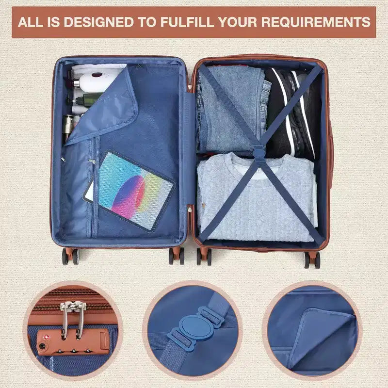 Valise cabine rigide extensible 20 pouces avec roulettes pivotantes