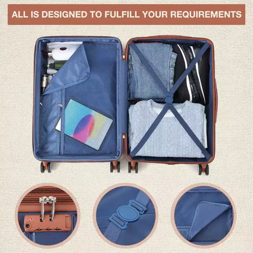 Valise cabine rigide extensible 20 pouces avec roulettes pivotantes