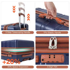 Valise cabine rigide extensible 20 pouces avec roulettes pivotantes