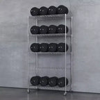 Étagère de rangement utilitaire à 4 niveaux, étagère métallique robuste de 360 kg avec roues, étagères réglables, rayonnages de rangement roulants pour garage, entrepôt