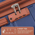 Bagage cabine rigide 24 pouces avec roues pivotantes, valise légère extensible avec cadenas TSA, bagage cabine rigide durable