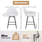 Lot de 2 tabourets de bar à hauteur de comptoir avec dossiers et accoudoirs, pivotants à 360° pour bars à domicile et pubs
