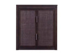 Meuble Haut de Salle de Bain 2 Portes avec Accents en Bois Massif et Rotin Naturel Hatteras Modern Boho - Teamson Home