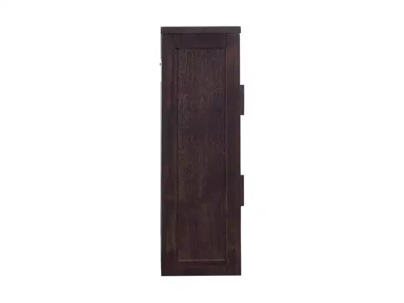 Meuble Haut de Salle de Bain 2 Portes avec Accents en Bois Massif et Rotin Naturel Hatteras Modern Boho - Teamson Home