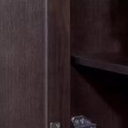 Meuble Haut de Salle de Bain 2 Portes avec Accents en Bois Massif et Rotin Naturel Hatteras Modern Boho - Teamson Home