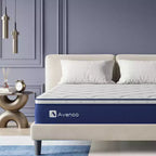Matelas Avenco hybride de taille moyenne en mousse viscoélastique/ressorts ensachés de 25,4 cm, livré en boîte