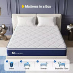 Matelas Avenco hybride de taille moyenne en mousse viscoélastique/ressorts ensachés de 25,4 cm, livré en boîte