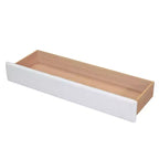 Lit Plateforme Rembourré BELLEMAVE, Cadre de Lit en Bois en Polaire Teddy avec Tiroir et Ports USB, pour Chambre, Montage Facile, Blanc