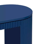 Table Console Moderne Okak avec Pieds Courbés, Table d'Entrée à Rayures Verticales avec Plateau Épais, Table Console Étroite pour Salon, Entrée