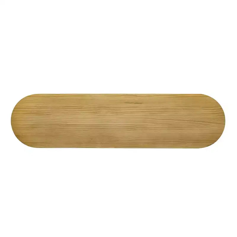 Table Console Moderne Okak avec Pieds Courbés, Table d'Entrée à Rayures Verticales avec Plateau Épais, Table Console Étroite pour Salon, Entrée