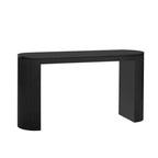 Table Console Moderne Okak avec Pieds Courbés, Table d'Entrée à Rayures Verticales avec Plateau Épais, Table Console Étroite pour Salon, Entrée