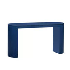 Table d'entrée moderne Okak avec pieds incurvés, console à rayures verticales avec plateau épais, console étroite pour salon, entrée