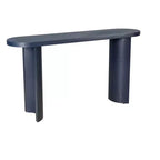 Okak Table d'entrée minimaliste 60 pouces avec pieds incurvés, longue console avec plateau épais, table d'appoint pour salon, couloir