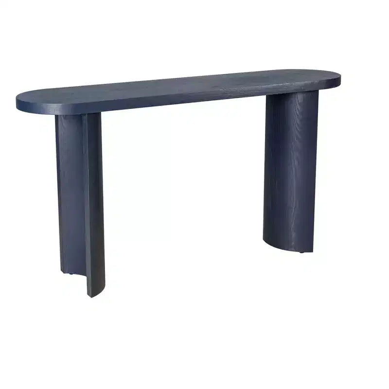 Okak Table d'entrée minimaliste 60 pouces avec pieds incurvés, longue console avec plateau épais, table d'appoint pour salon, couloir