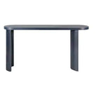 Okak Table d'entrée minimaliste 60 pouces avec pieds incurvés, longue console avec plateau épais, table d'appoint pour salon, couloir