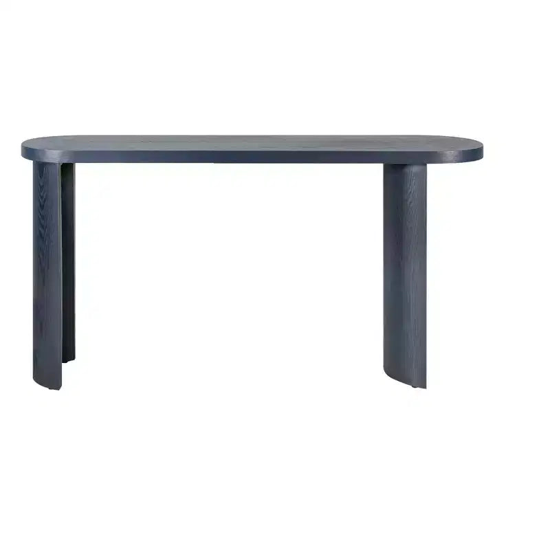Okak Table d'entrée minimaliste 60 pouces avec pieds incurvés, longue console avec plateau épais, table d'appoint pour salon, couloir