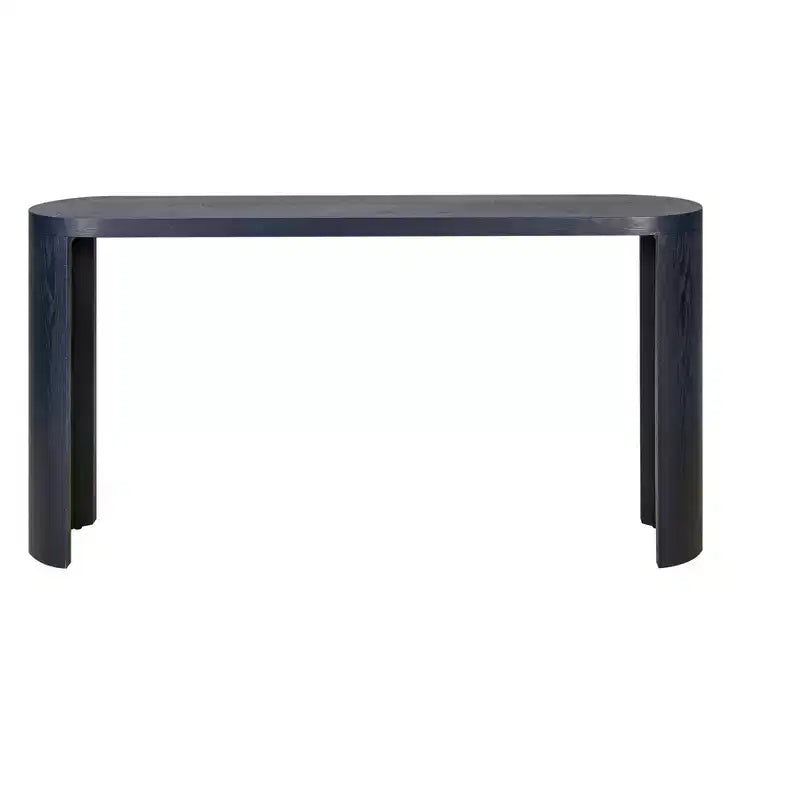 Okak Table d'entrée minimaliste 60 pouces avec pieds incurvés, longue console avec plateau épais, table d'appoint pour salon, couloir
