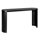 Okak Table d'entrée minimaliste 60 pouces avec pieds incurvés, longue console avec plateau épais, table d'appoint pour salon, couloir