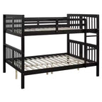 Lit superposé en bois deux places avec garde-corps de sécurité et échelle robuste pour chambres à coucher, chambres d'amis et dortoirs.