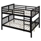 Lit superposé en bois deux places avec garde-corps de sécurité et échelle robuste pour chambres à coucher, chambres d'amis et dortoirs.