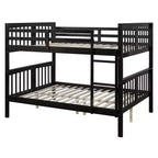 Lit superposé en bois deux places avec garde-corps de sécurité et échelle robuste pour chambres à coucher, chambres d'amis et dortoirs.