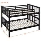 Lit superposé en bois deux places avec garde-corps de sécurité et échelle robuste pour chambres à coucher, chambres d'amis et dortoirs.