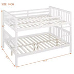 Lit superposé en bois deux places avec garde-corps de sécurité et échelle robuste pour chambres à coucher, chambres d'amis et dortoirs.
