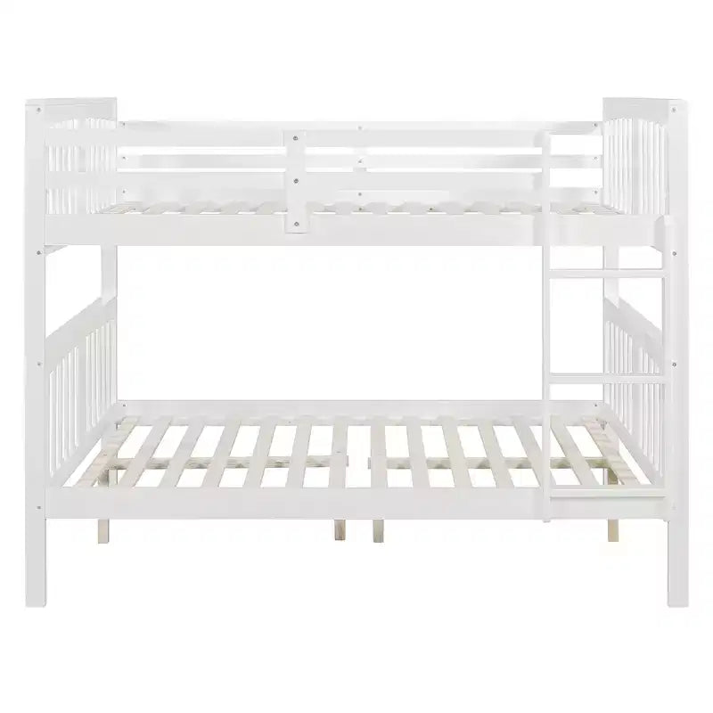 Lit superposé en bois deux places avec garde-corps de sécurité et échelle robuste pour chambres à coucher, chambres d'amis et dortoirs.
