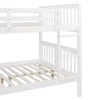 Lit superposé en bois deux places avec garde-corps de sécurité et échelle robuste pour chambres à coucher, chambres d'amis et dortoirs.