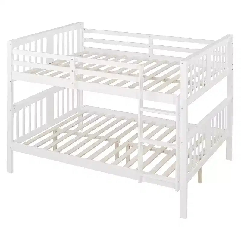 Lit superposé en bois deux places avec garde-corps de sécurité et échelle robuste pour chambres à coucher, chambres d'amis et dortoirs.