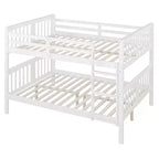 Lit superposé en bois deux places avec garde-corps de sécurité et échelle robuste pour chambres à coucher, chambres d'amis et dortoirs.