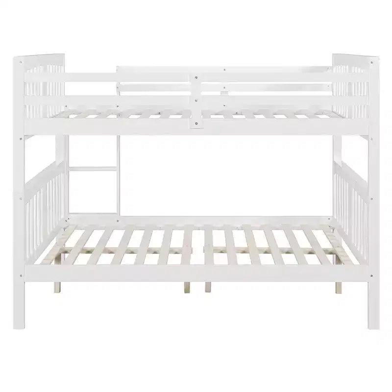 Lit superposé en bois deux places avec garde-corps de sécurité et échelle robuste pour chambres à coucher, chambres d'amis et dortoirs.