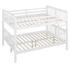 Lit superposé en bois deux places avec garde-corps de sécurité et échelle robuste pour chambres à coucher, chambres d'amis et dortoirs.