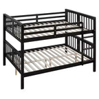 Lit superposé en bois deux places avec garde-corps de sécurité et échelle robuste pour chambres à coucher, chambres d'amis et dortoirs.