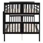 Lit superposé en bois deux places avec garde-corps de sécurité et échelle robuste pour chambres à coucher, chambres d'amis et dortoirs.
