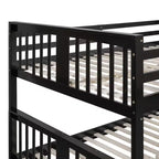 Lit superposé en bois deux places avec garde-corps de sécurité et échelle robuste pour chambres à coucher, chambres d'amis et dortoirs.