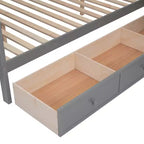 Lit superposé en L double au-dessus de complet avec armoire, escalier en bois massif et bureau portable