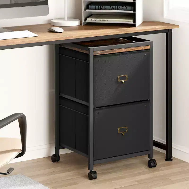 Meuble de classement mobile, meuble de classement moderne avec roulettes, rangement en tissu sous le bureau, support d'imprimante roulant, armoire à documents