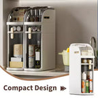 Meuble de rangement de salle de bain fin COZONY avec tiroirs et boîte à mouchoirs, organisateur sur roulettes étroit et étanche pour petit espace, buanderie, salon