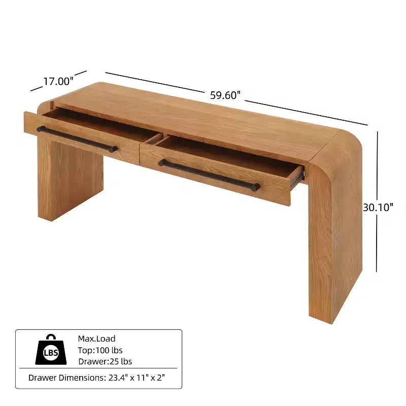 Console moderne Calderon avec 2 tiroirs Christopher Knight Home