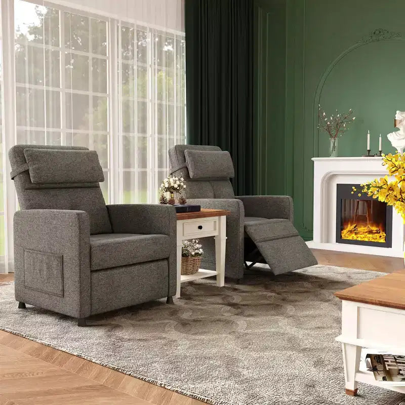 Fauteuil inclinable électrique GustoWave pour salon, inclinable réglable, canapé simple ergonomique surdimensionné, sièges rembourrés pour cinéma maison